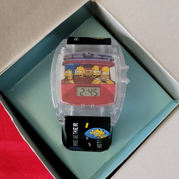 2002 THE SIMPSONS, FAMILY DRIVE TALKING WRIST WATCH, MINT IN PACKAGE!!! - Picture 2 of 3